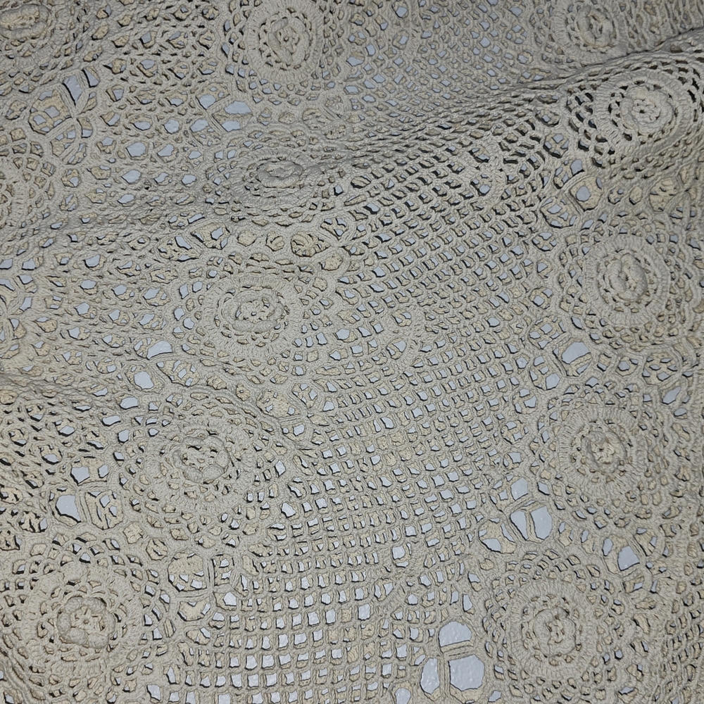 round handmade tablecloth